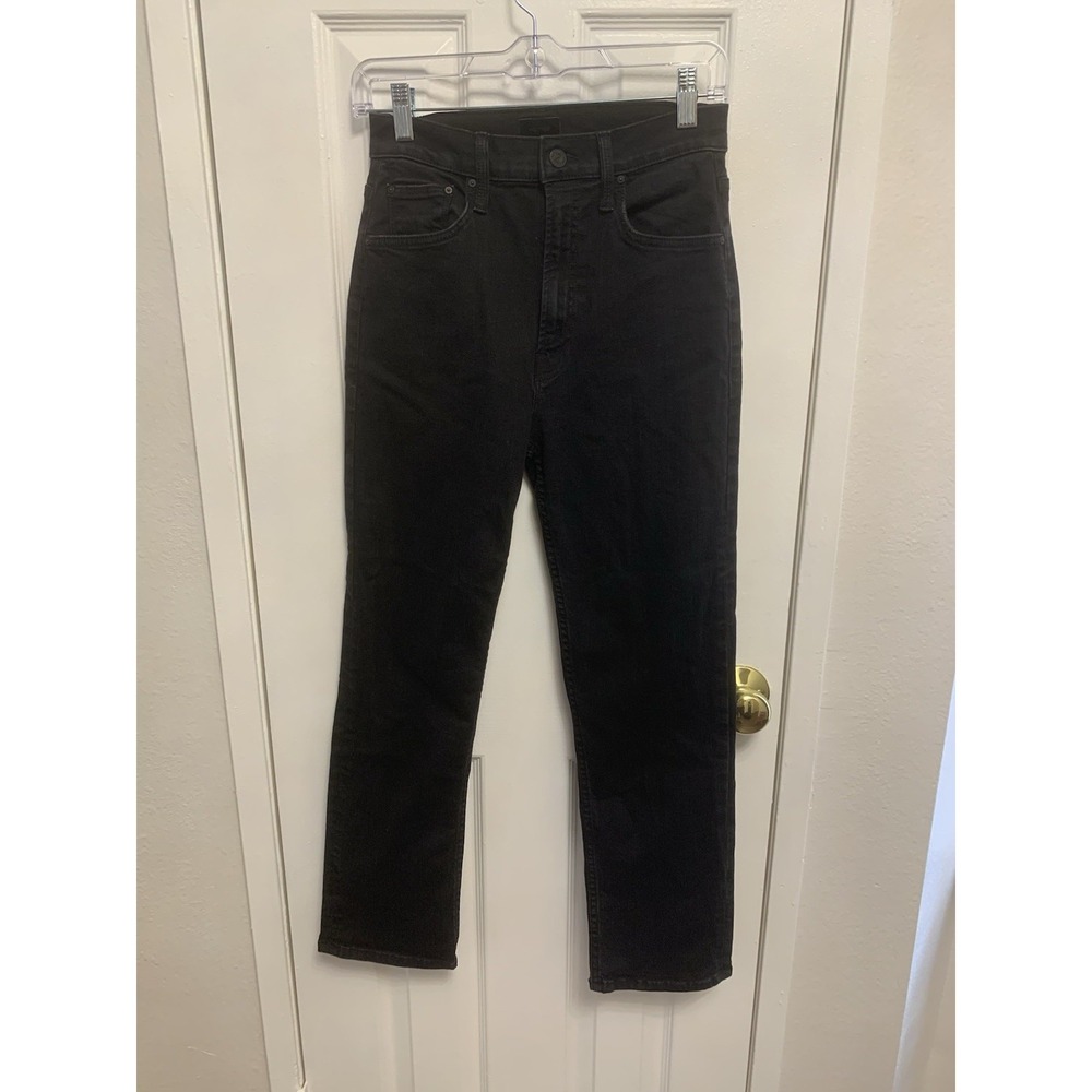 Mother Jeans Women's High Waisted Rider Ankle Not Guilty Black 26 x 25